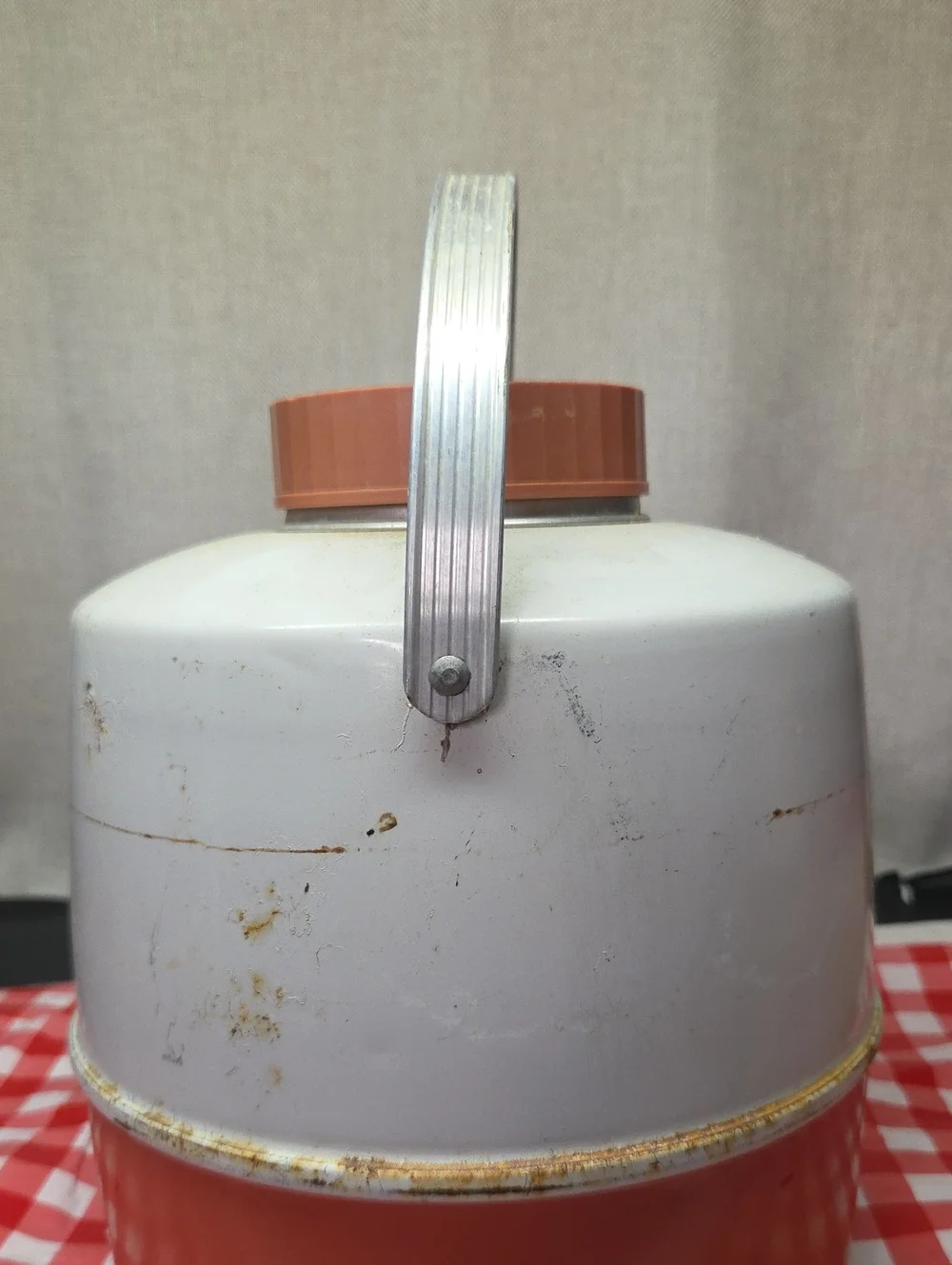Vintage‎ Thermos Outing Picnic Set Red Tan